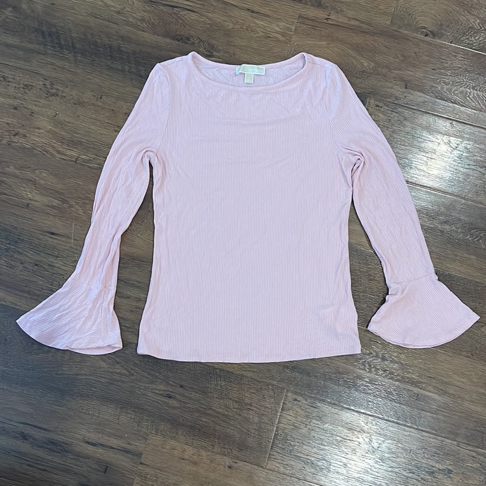 Michael Kors Women’s Ribbed bell sleeve sweater sz large - Picture 6 of 8